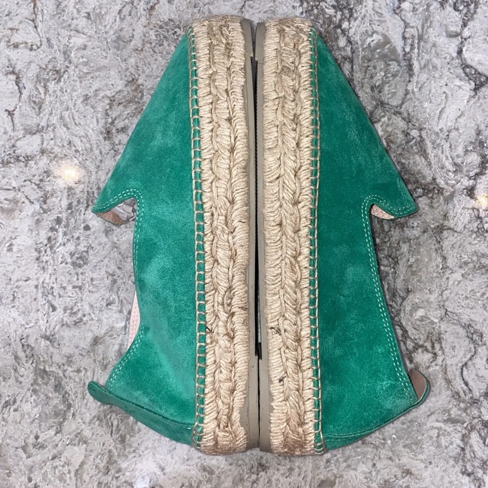 Manebi Hamptons Espadrilles in Apple Green